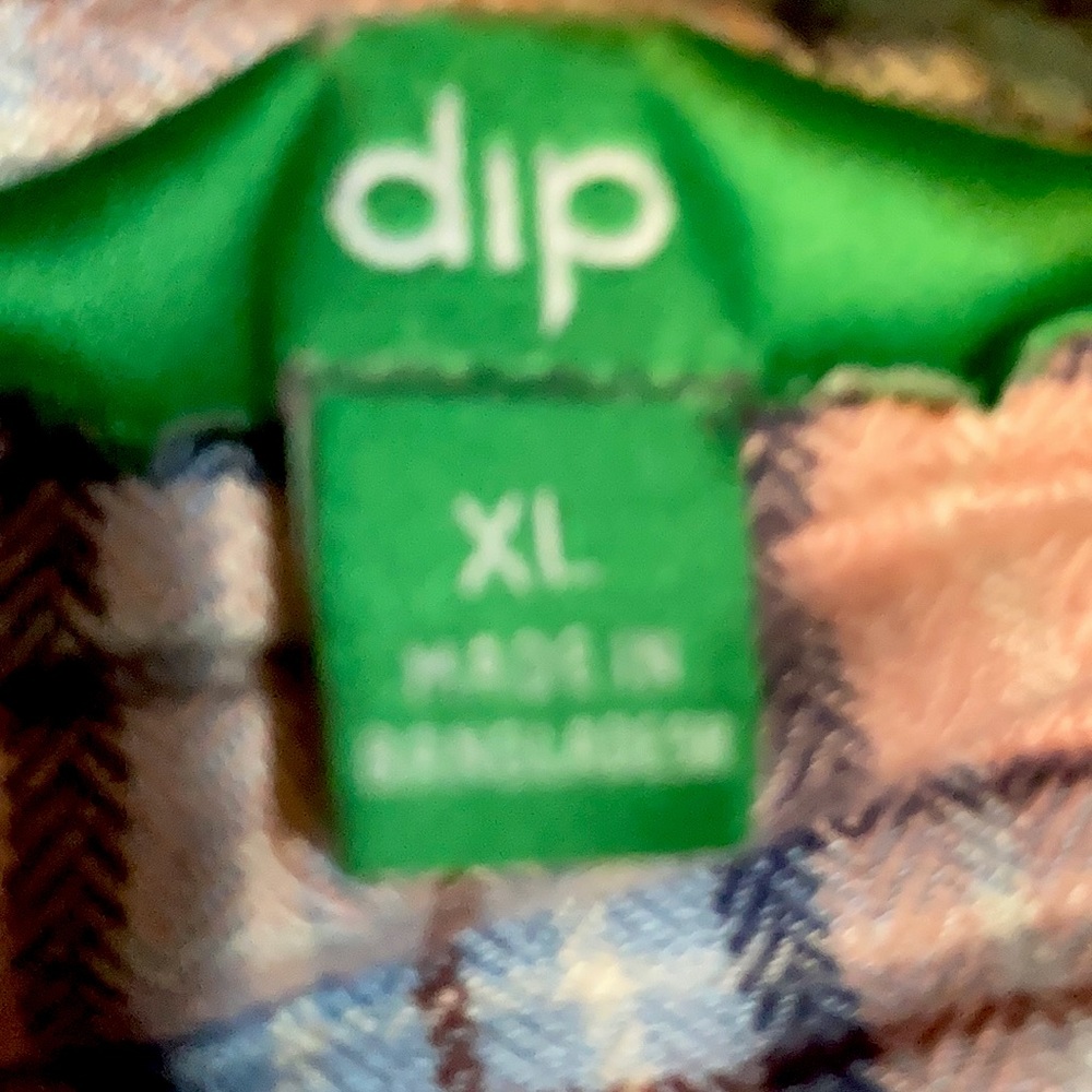 Pink and blue flannel size xtra large